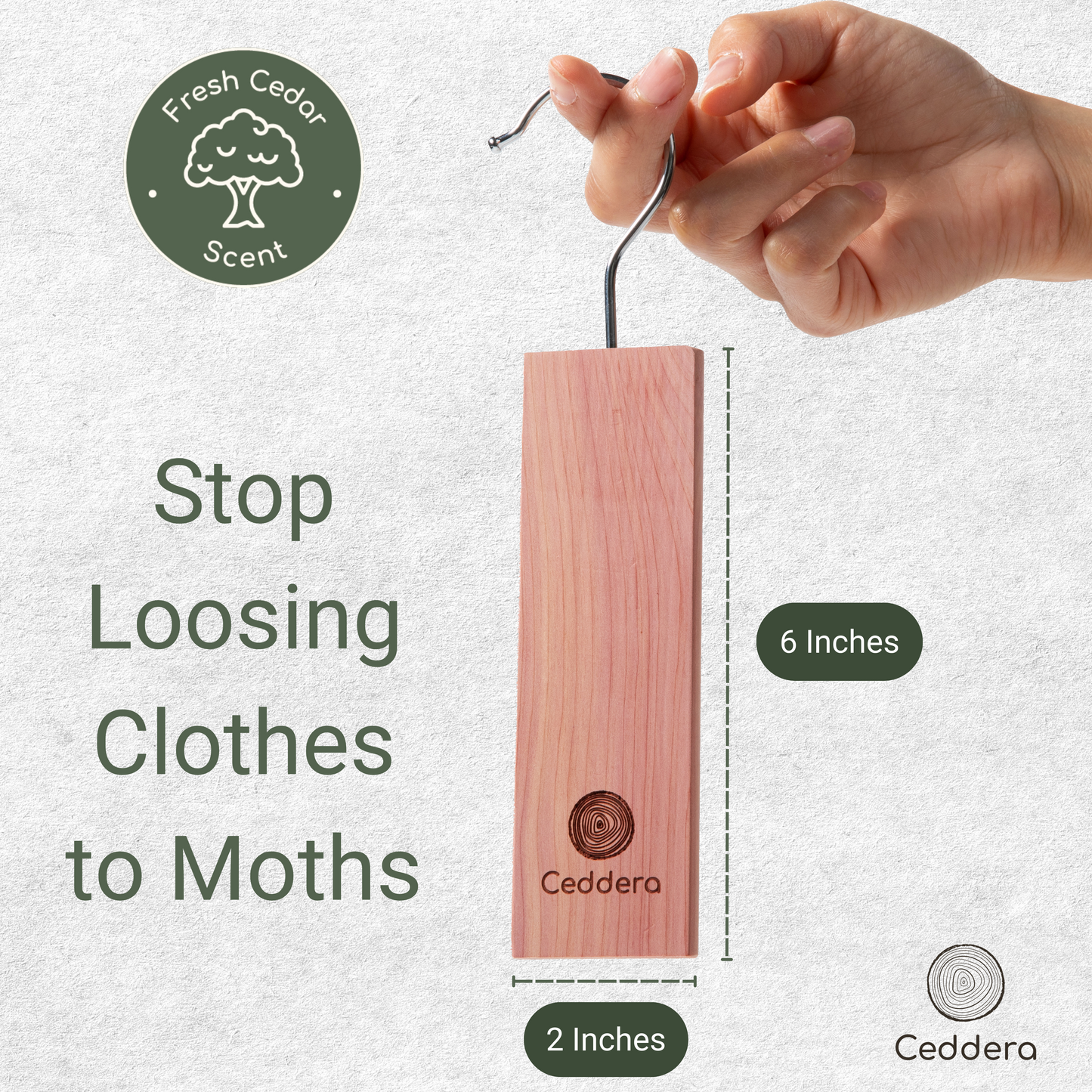 Cedar Hang Ups 14 Pack | Natural Cedar Blocks for Clothes Storage | Eco Friendly Cedarwood for Closets | Moth Ball Alternative