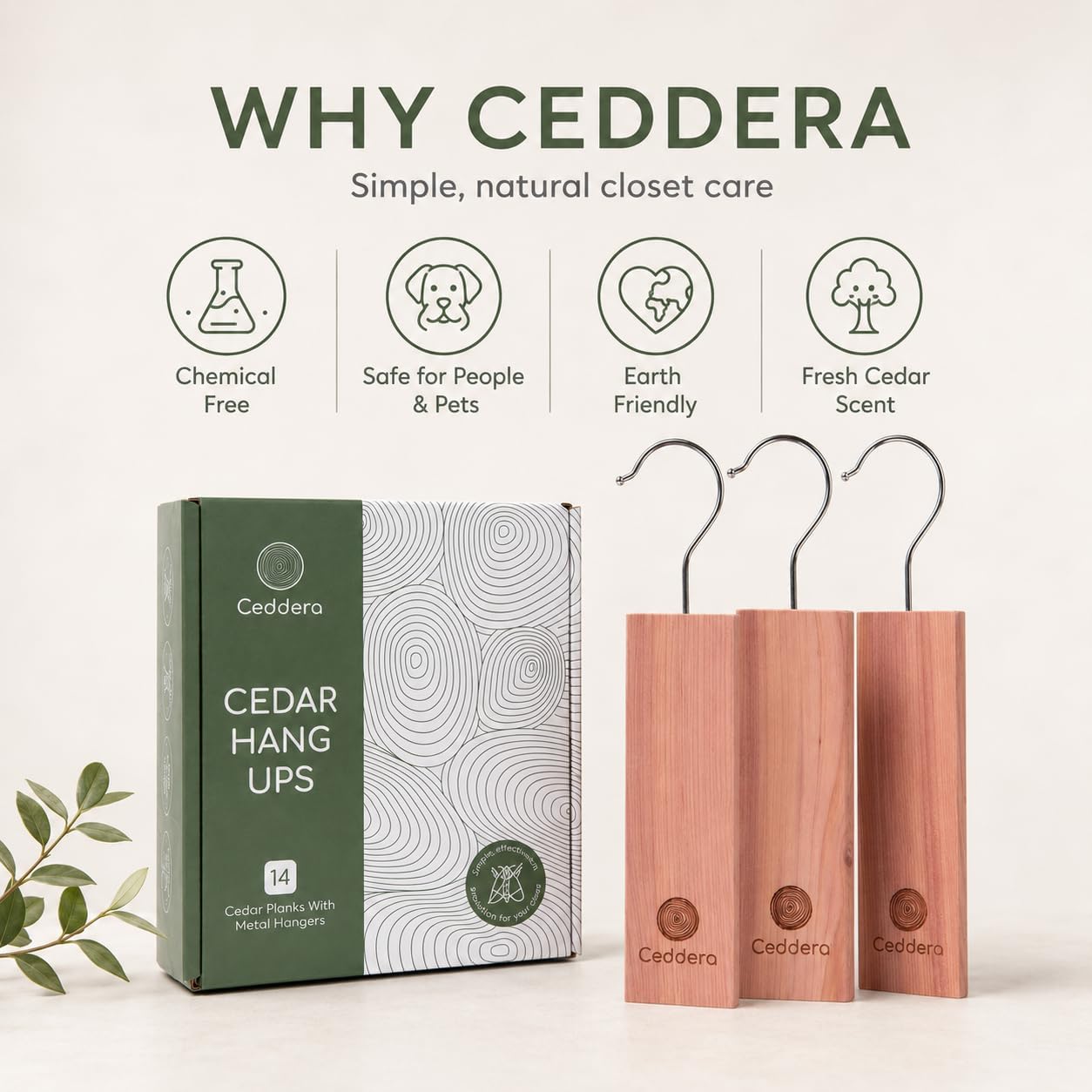 Cedar Hang Ups 14 Pack - detail